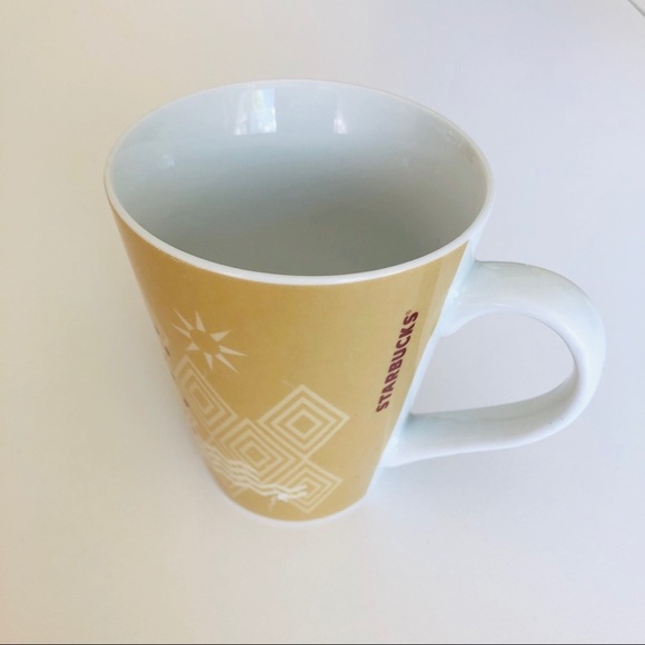 Starbucks 2013 coffee mug brown geometric  12 oz - Picture 3 of 6